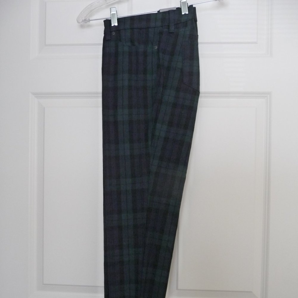 JCP SKINNY PLAID JEANS SIZE 31/12